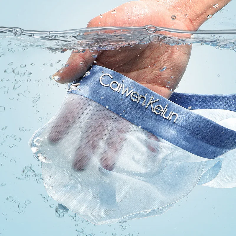 4Pcs Summer Men Ice Silk Seamless Underwear Sexy Men's Boxers Shorts Male Ultra-thin Breathable Panties Boxer Briefs Underpants