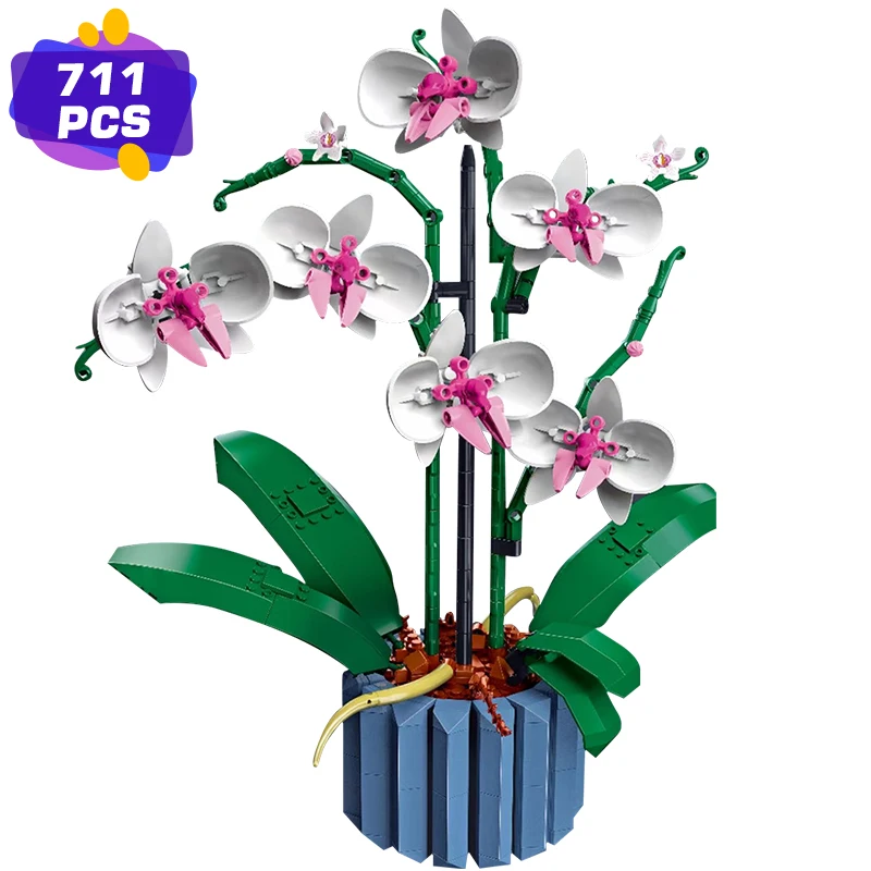 Букет из цветов орхидеи 10311, набор для украшения растений для взрослых, демонстрация орхидеи для дома или офиса