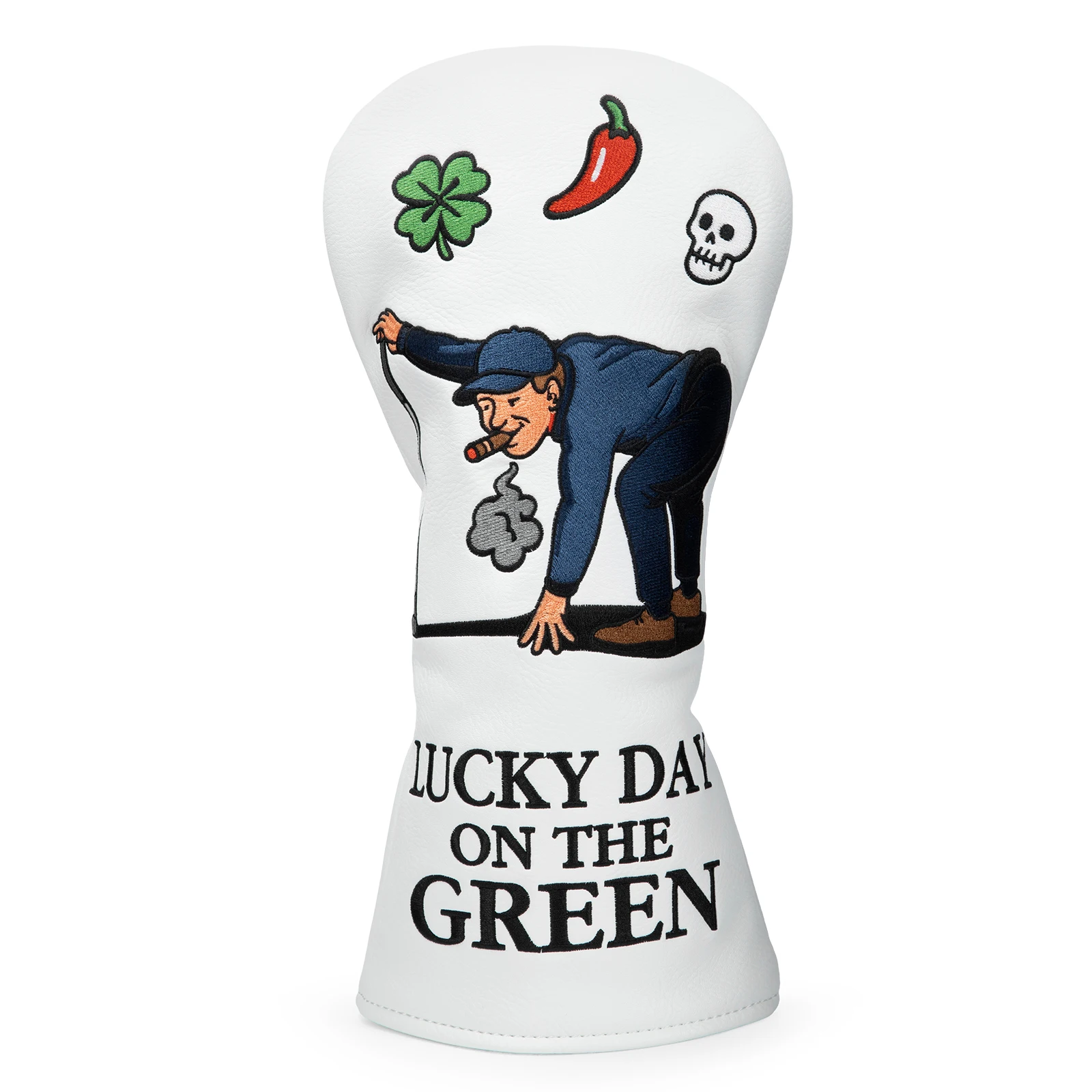 Фото Чехлы для клюшек для гольфа Lucky DAYON: Изысканная вышивка, чехлы для драйверов, чехлы для вудов Fairway, чехлы для гибридов, кожаные чехлы для гольф-клюшек №2