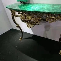 Modern Luxury Console Table Cast Copper Marble Installation Platform