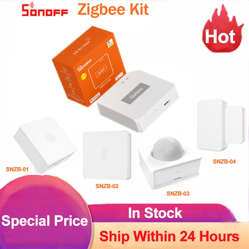 

Sonoff Zigbee Bridge-P Smart Home Zigbee 3.0 Gateway Hub SNZB-01 SNZB-02 SNZB-04 Touch Switch Door Motion Sensor Via Ewelink APP