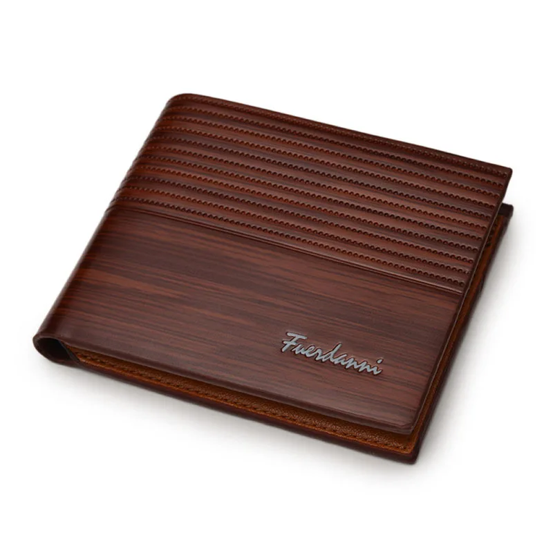 

Men's Designer Brown Leather Wallet Luxury Credit Card Holder Bifold Purse