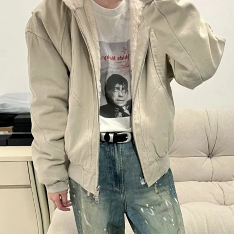 FEWQ бархатное пальто мужское осенне-зимнее новое американское винтажное стильное