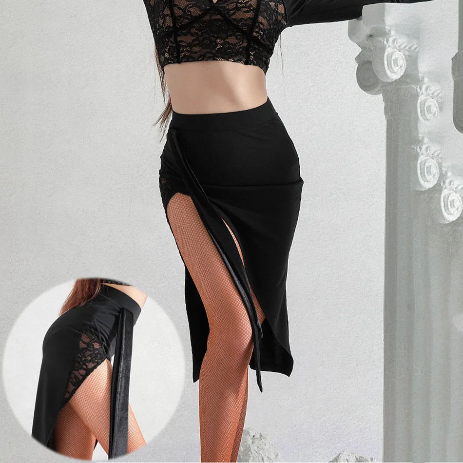 

Кружевное лоскутное платье для латиноамериканских танцев, Женская юбка для бальных танцев, Танго, чаша, танца живота, выступления L2127