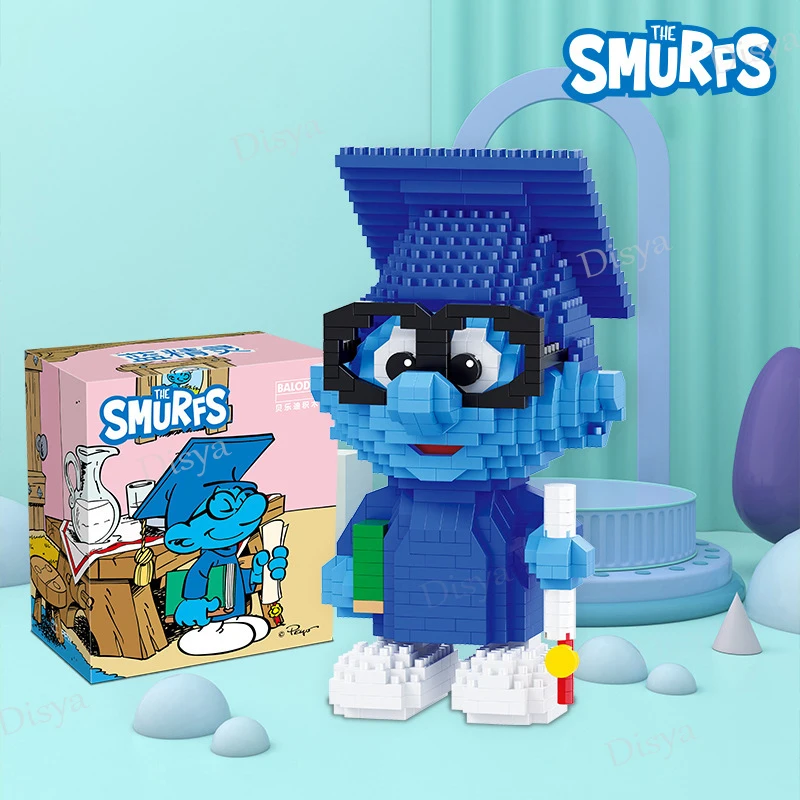 Smurfs Balody аниме мини-блоки самоблокирующиеся кирпичи строительные игрушки для