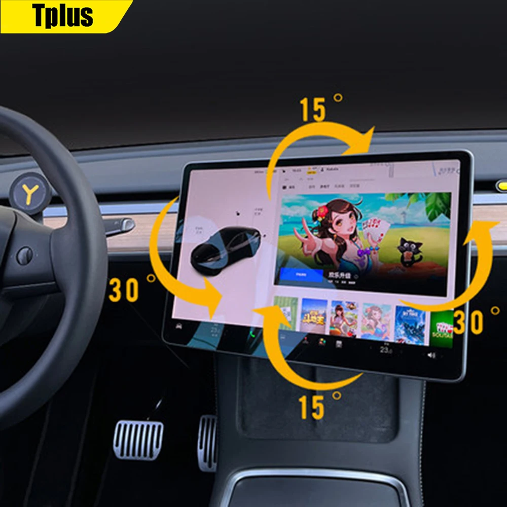 

For Tesla Model 3 Screen Rotation Bracket Up down left and right rotation Model Y Car GPS Screen Holder Accessory for 2017-2022
