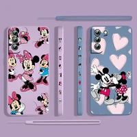 minnie mickey mouse for samsung galaxy s22 s21 s20 s10 note 20 10 ultra plus pro fe lite liquid left rope phone case cover coque