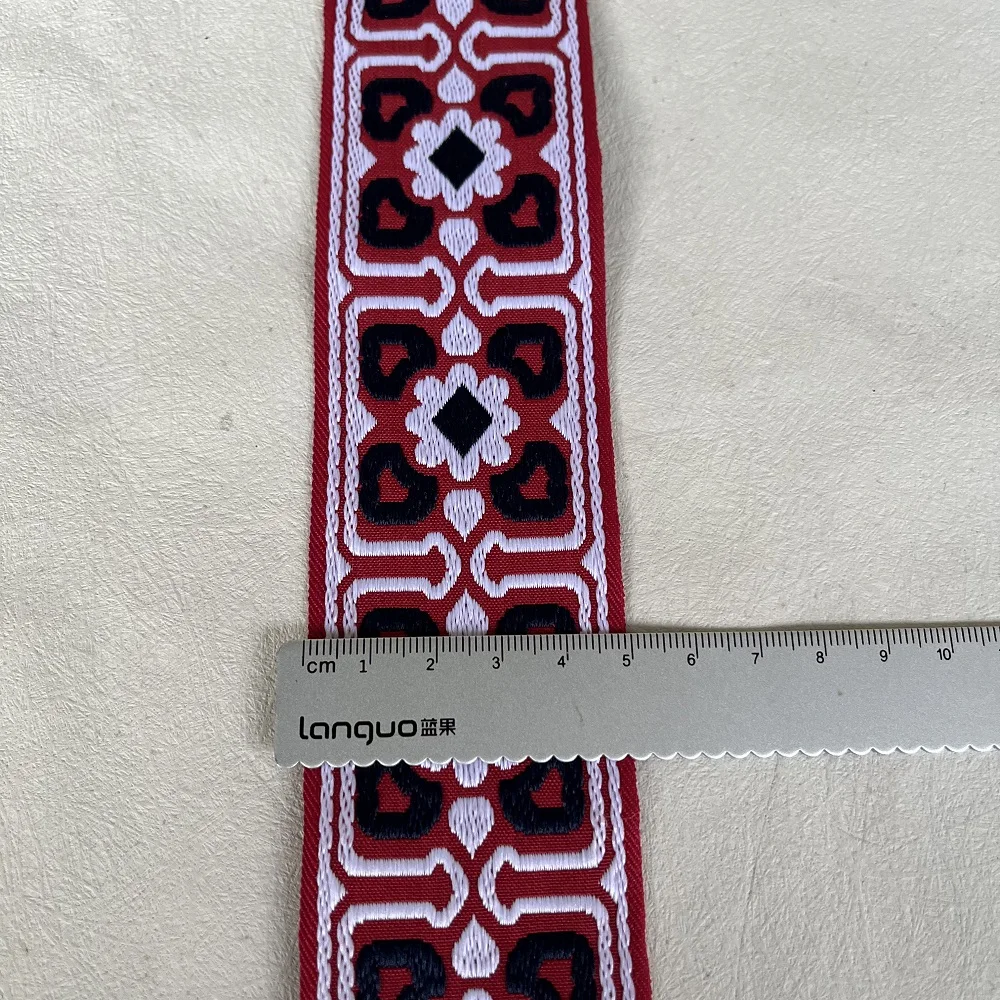 6 ярдов/партия жаккардовая лента шириной 5 см толщиной 2 мм