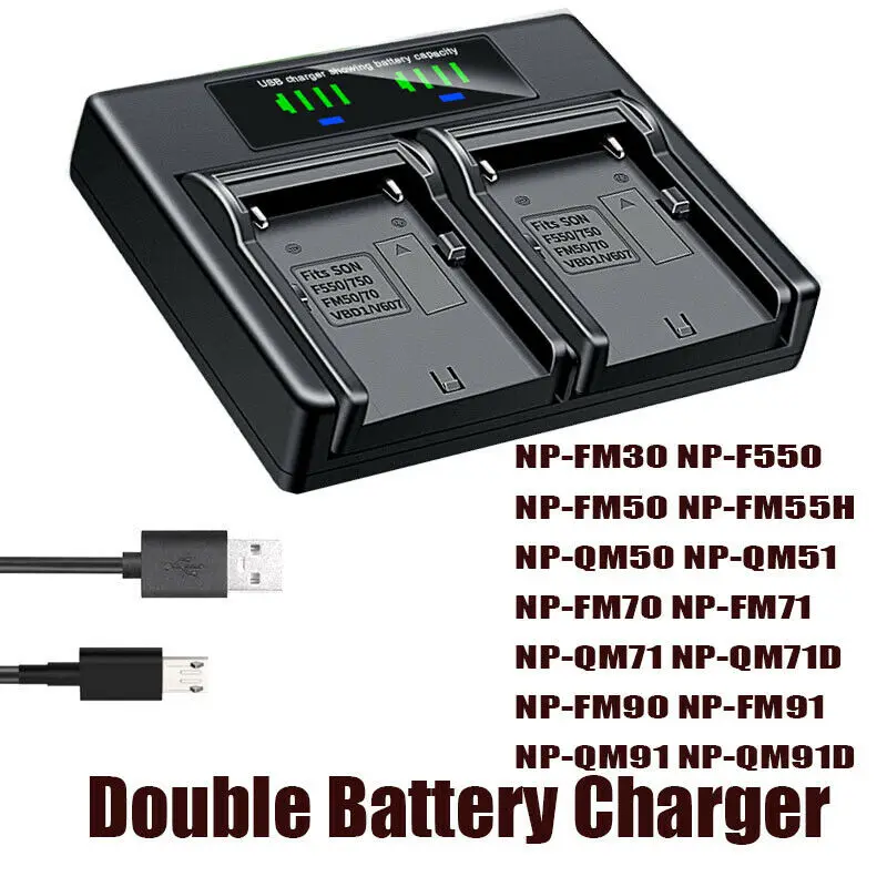 

Dual Battery Charger For SONY DCR-TRV350 TRV355 TRV360 TRV380 TRV430 TRV460