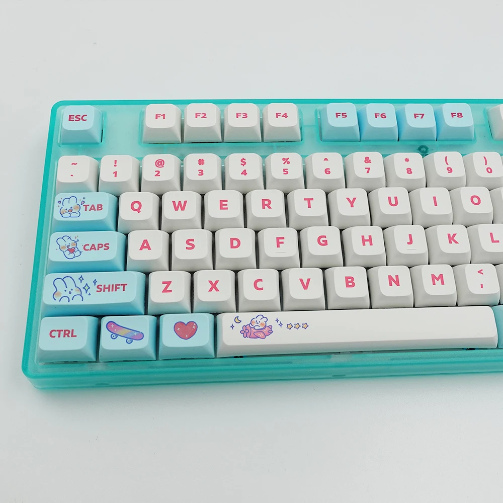 

GMKfans Steam Rabbit PBT Keycap Cute Anime XDA Profile SYE-SUB 129 Keys Keycaps for Custom Mechanical Gaming Keyboard Key Caps
