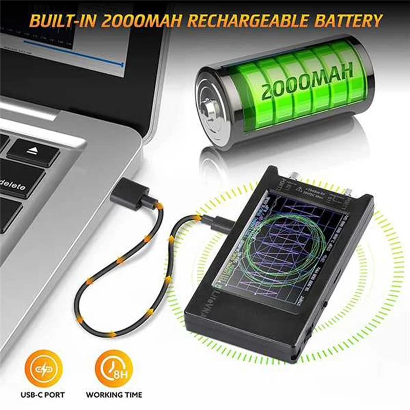 Векторный сетевой антенный анализатор NanoVNA 50 кГц-6 3 ГГц 4 дюйма для измерения