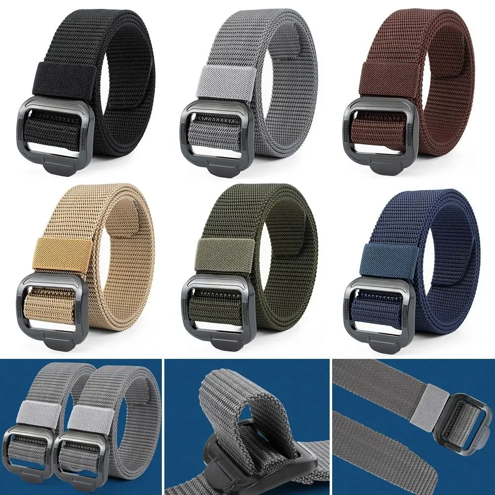 

Women Casual Vintage Luxury Design Non-Porous Buckle Waistband Waist Strap Nylon Tactical Belt Trouser Dress Belts