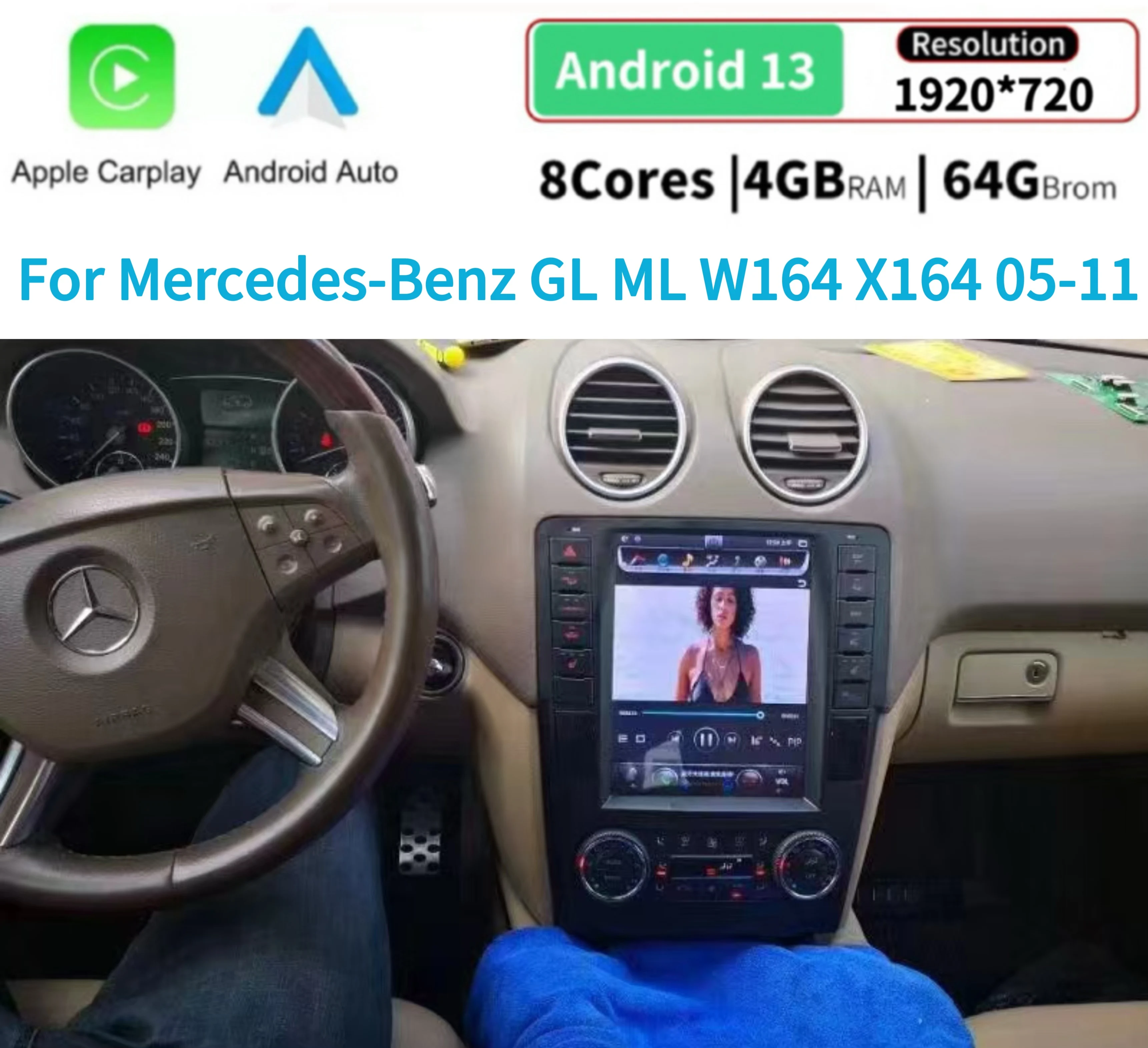 

Android-навигация автомобильный GPS стерео радио для Mercedes-Benz GL ML W164 X164 05-11