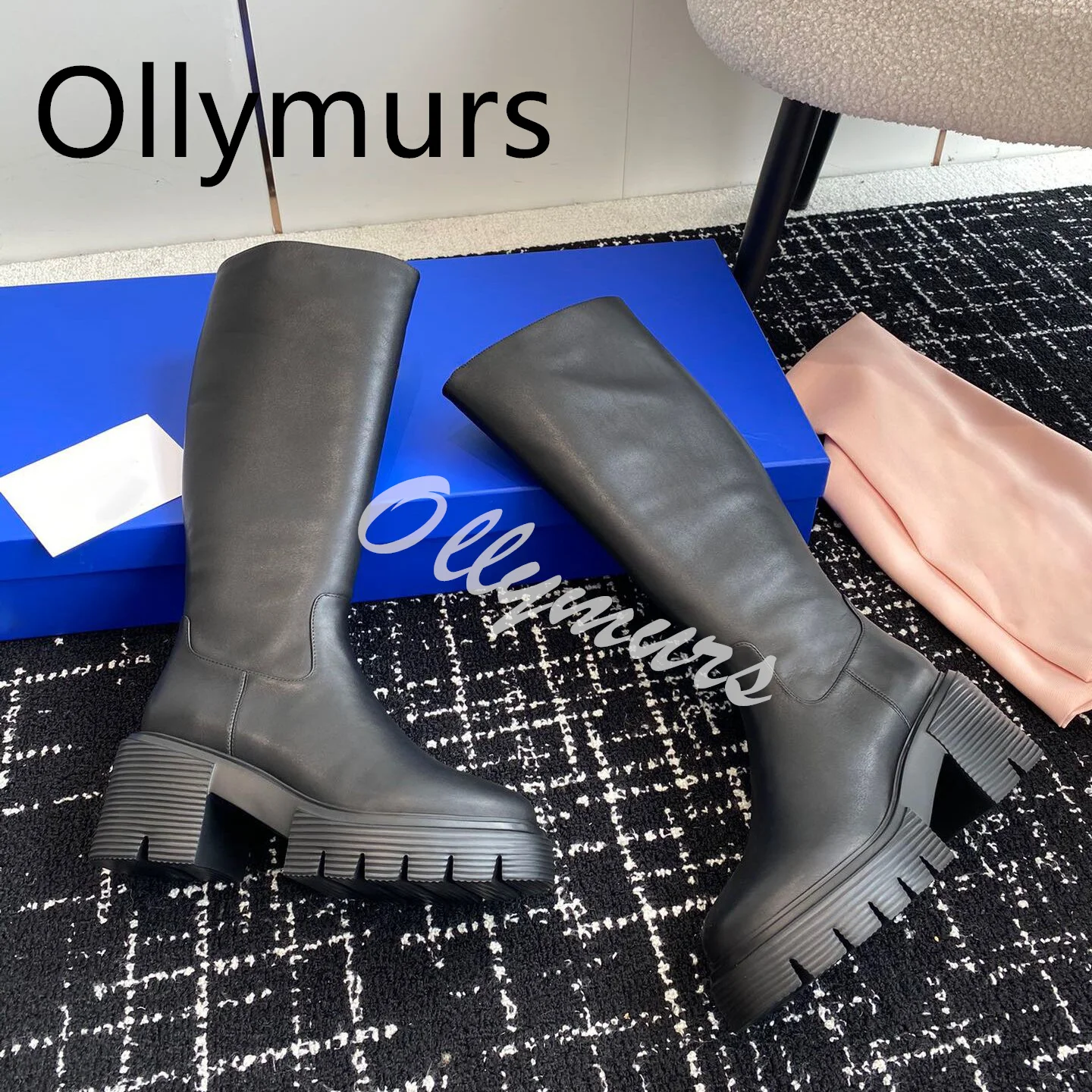 

Shoes For Women Genuine Leather Designer Shoes Women Luxury 2023 Knee High Boots Platform Heels Boots