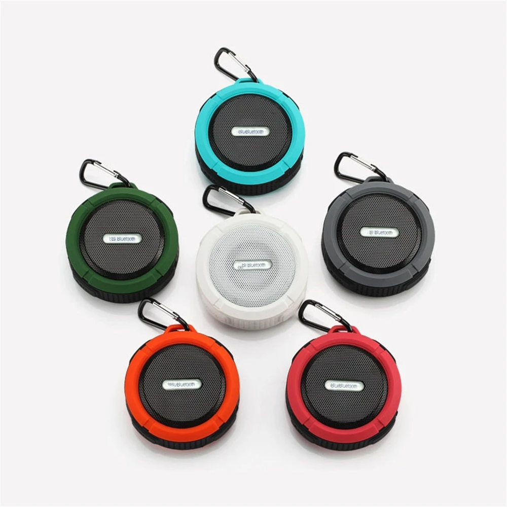 C6 Mini Bluetooth Speaker Waterproof Shower Wireless Speaker Outdoor Sport Bicycle Bike Loud Music Player With Hook Suction Cup