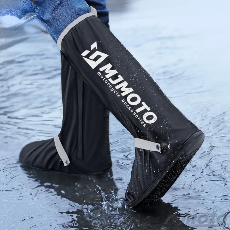 

Motorcycle Rain Shoe Cover Waterproof Anti-slip Anti-skid Thickened Wear-resistant High-cylinder Rain Overshoes Rain Boots