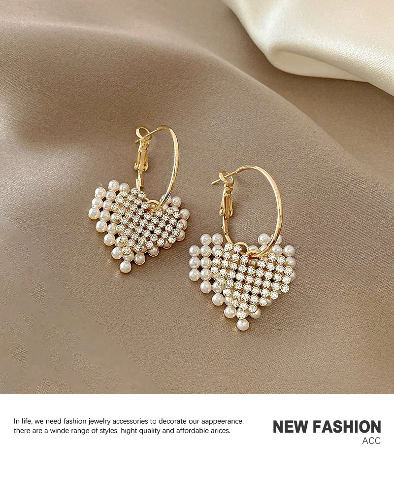 Круглые серьги-капли в форме сердца для женщин женские серьги изысканное