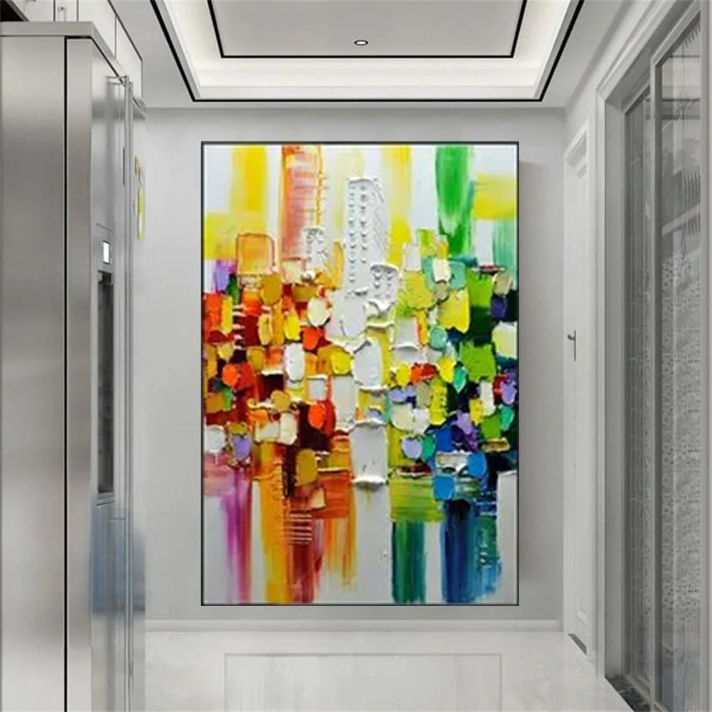 

Поп ручная роспись абстрактные Масляные картины на холсте рисование на стене картины модный красочный постер для декора живой комнаты