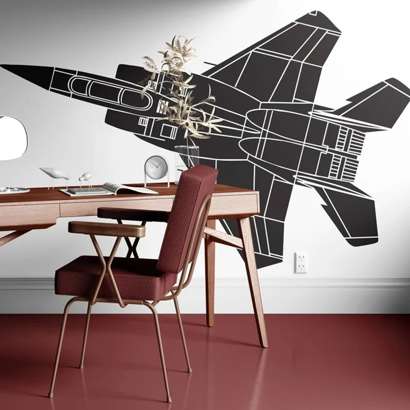Виниловая наклейка на стену Fighter Jet. Армия США ВВС морская пехота военный