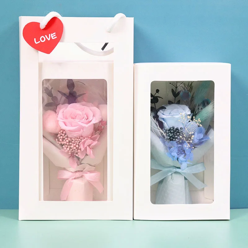 

Настоящие свежие цветы, Вечные розы, букет, День Святого Валентина, фестиваль циси, День учителя, рождественские подарки на день женщин.