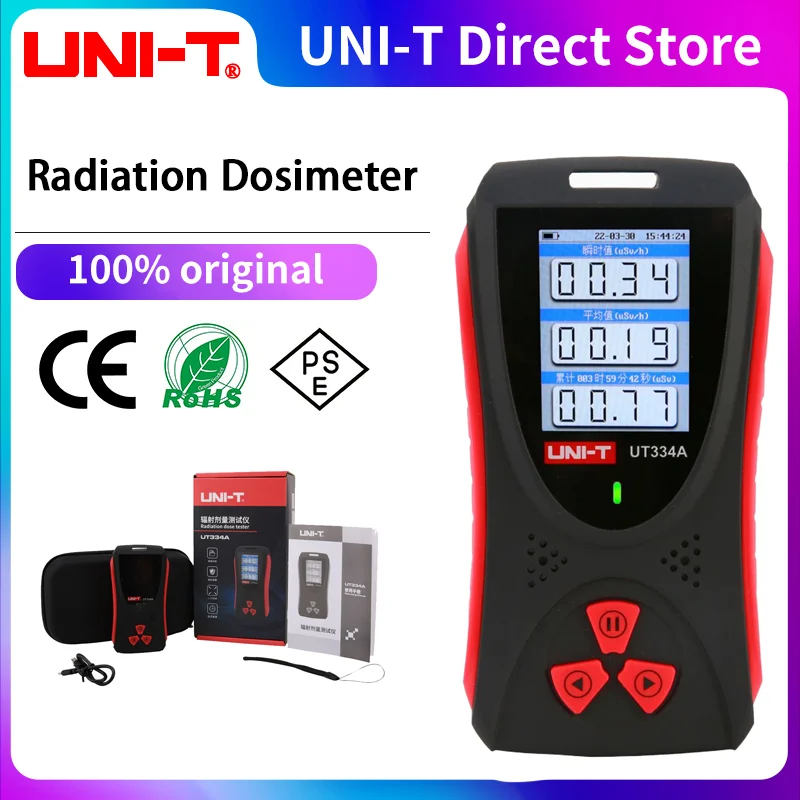 Contador Geiger UNI-T UT334A, Detector de radiación electromagnética, dosímetro Personal, rayos X, detección Beta Gamma, medidor EMF.