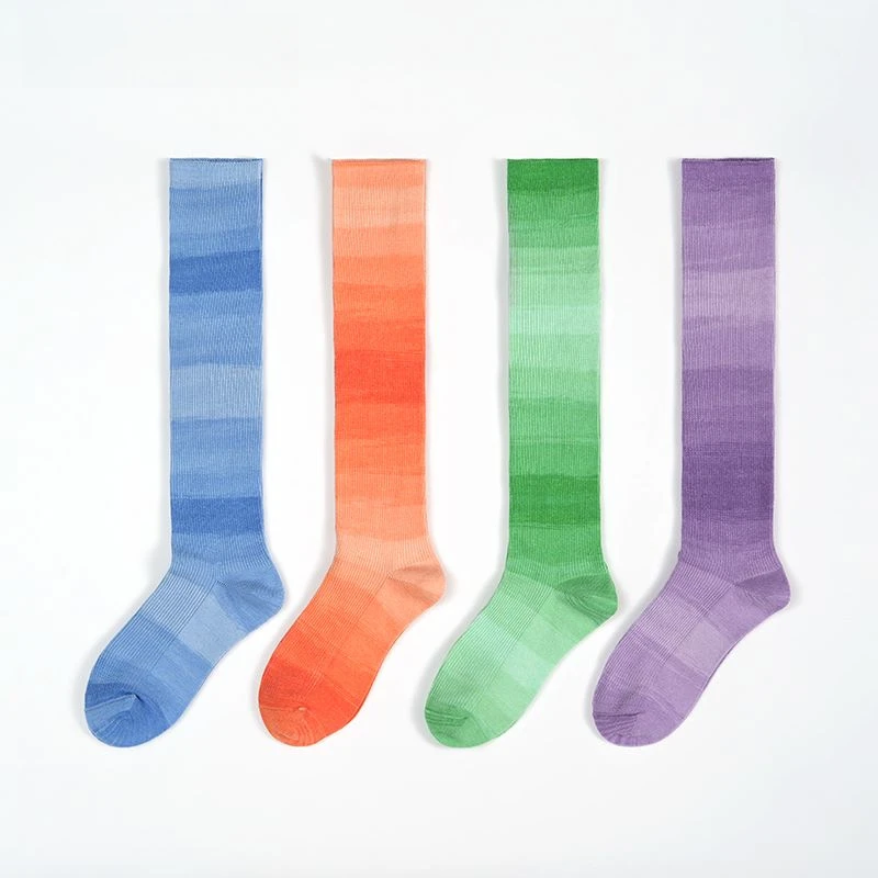 

Dopamine Double Needle Cotton Wool Satin Dyed Men and Women Same Calf Color Leg Warmer Stockings Fashion Trend 3 Pairs
