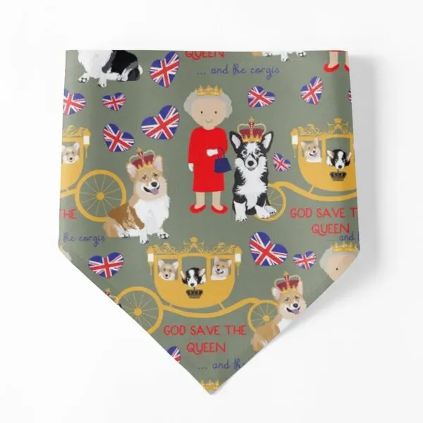 

Her Highness Queen Elizabeth Of The Brit Dog Bandanas Neckerchief Supplies Holiday Party Scarf Accessories Collar Towel Cat Pet