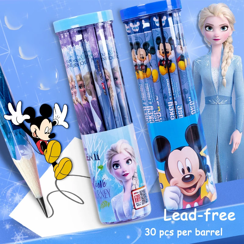 

Disney Children's Pen Hb Wooden Pencil 30 Cartoon Pencil Elementary School Students Mickey Minnie Mouse Stationery Pencil Girls