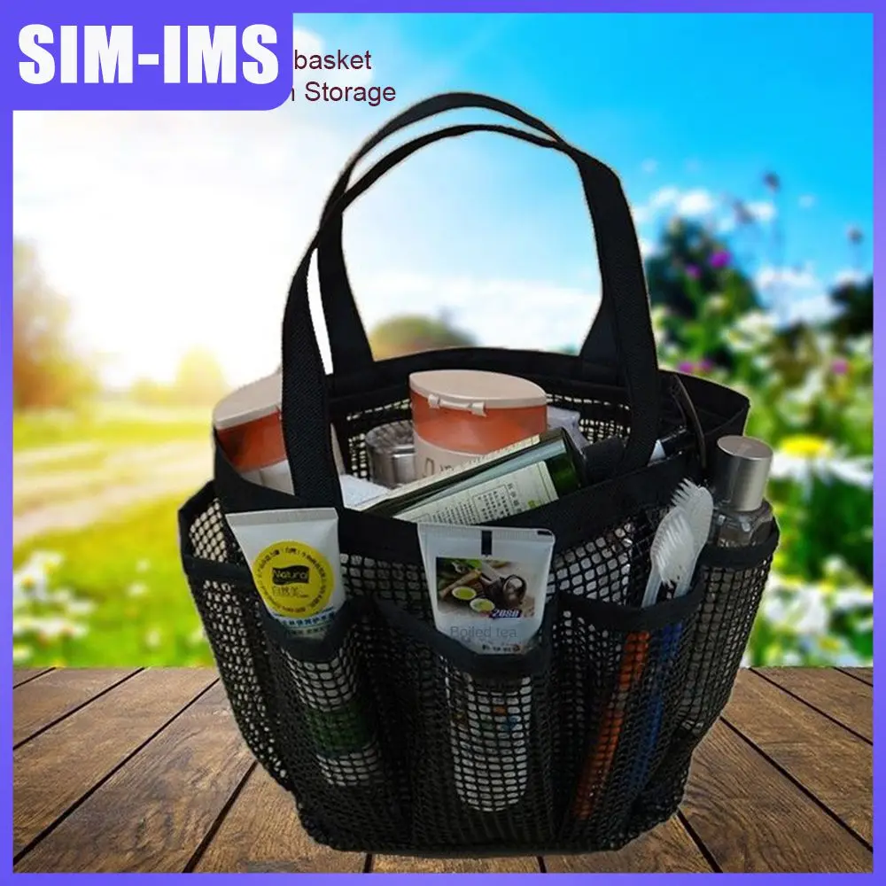 

Portable Storage Pockets 1pcs Storage Basket Double Handles Mesh Bathroom Storage Basket Storage Baskets Quick Dry Shower Tote