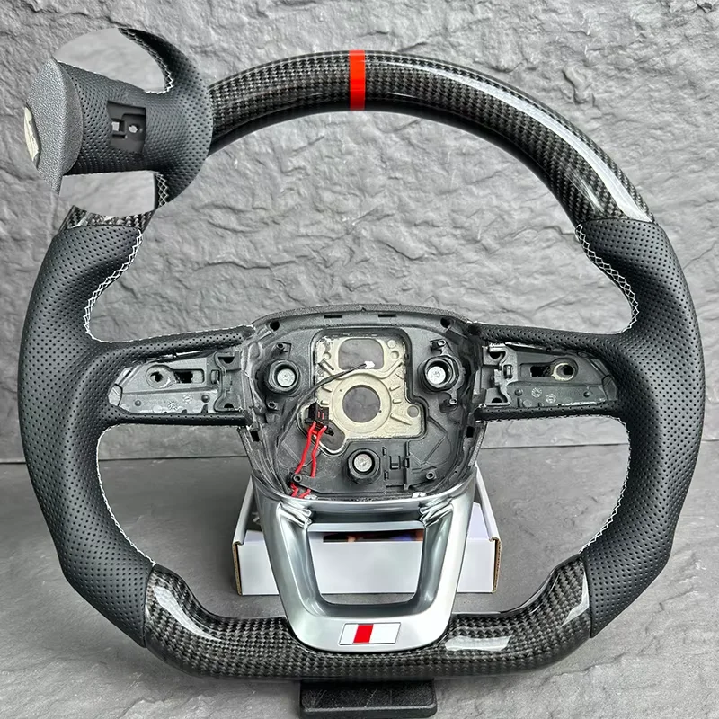 

Руль из углеродного волокна, подходит для Audi Q5L Q5 Q7, рама из углеродного материала, автомобильные аксессуары, оснащенные функцией нагрева