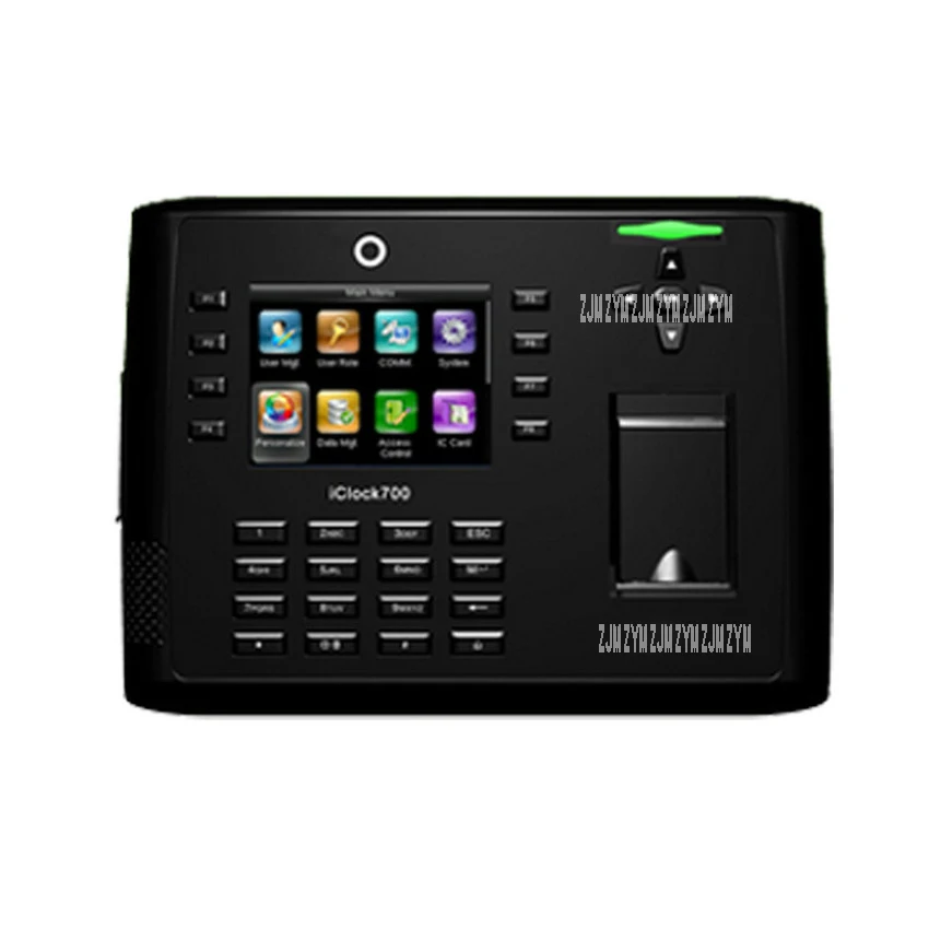 

Iclock700 цифровая визуализация Биометрические USB Ip часы машина часы с контролем доступа запись времени 3,5 дюймовый TFT экран черный