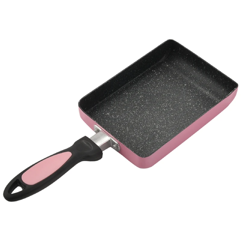 

Tamagoyaki Pan Japanese Omelette Pan, Non-Stick Coating Square Egg Pan To Make Omelets Or Crepes (Pink)