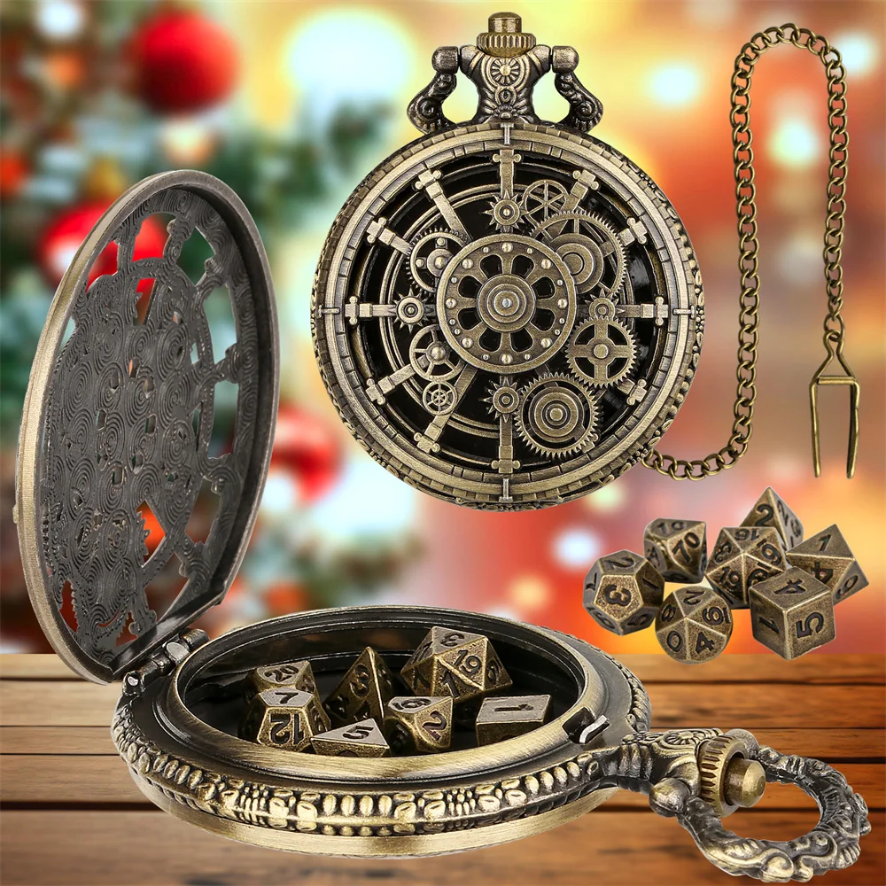 Винтажное звездочка в стиле стимпанк полуохотник карманные часы чехол ожерелье