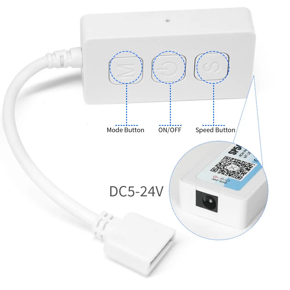 DIM CCT RGB RGBW RGBCCT светодиодный пиксельный контроллер Bluetooth Поддержка музыки Alexa Google