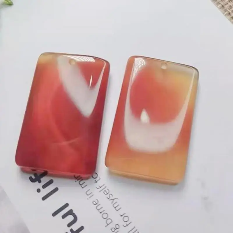 

43*27mm Natural Jade Rectangular Beads For Jewelry Making Diy Necklace Bracelet Charms Agate Jades Bead Jewellery Accessories