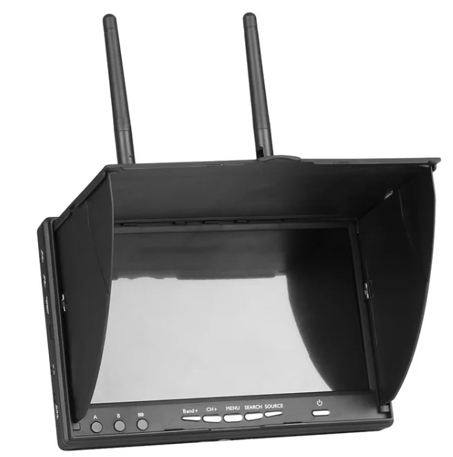 Воздушный FPV 7-дюймовый портативный экран с двойным приемником 5 8G Универсальный