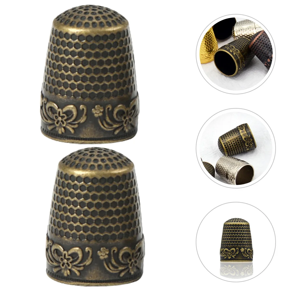

10 Pcs European Style Sewing Machine Accessories Copper Portable Finger Thimble