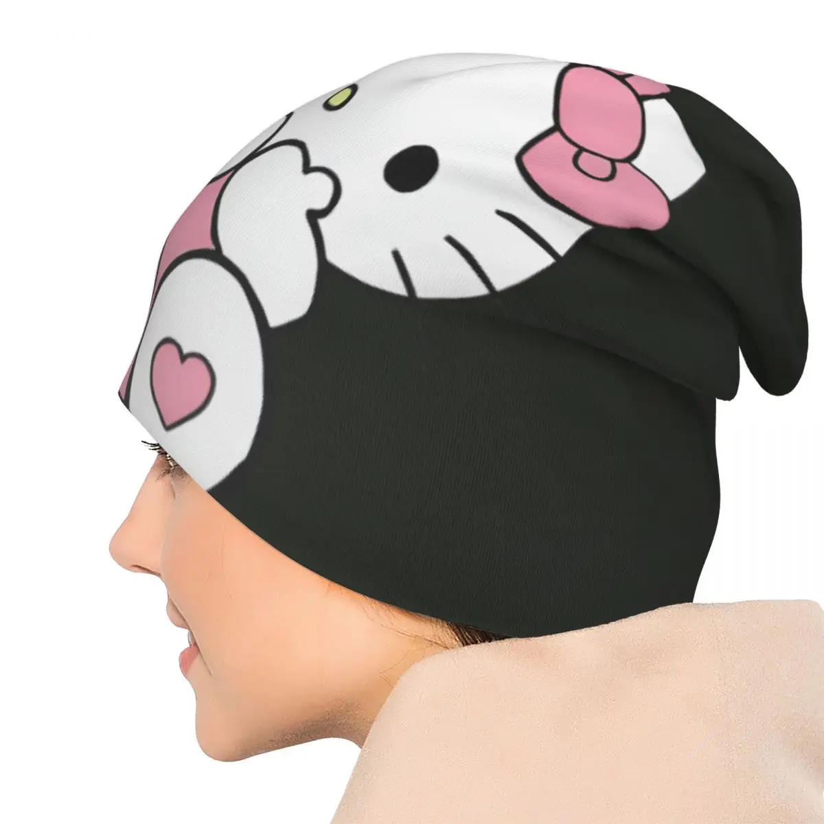 Шапка милые модные шапки для мужчин и женщин шапочки Hello Kitty облегающие Лыжные