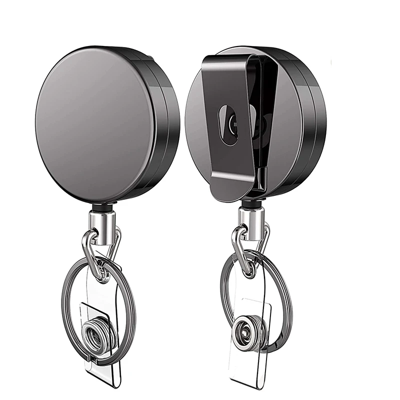 

2PCS Retractable Badge Cords With Clip With Retractable Badge Card Holder For ID Card Key Badge Holder