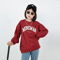 autumn girls sweatshirt long sleeve o neck cotton casual pullovers tops casual all match letter printed teenage children clothes