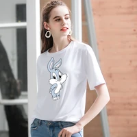 xs 4xl cute kawaii rabbit oversize tshirts for women short sleeve loose fashion tops ladies streetwear harajuku black t shirt