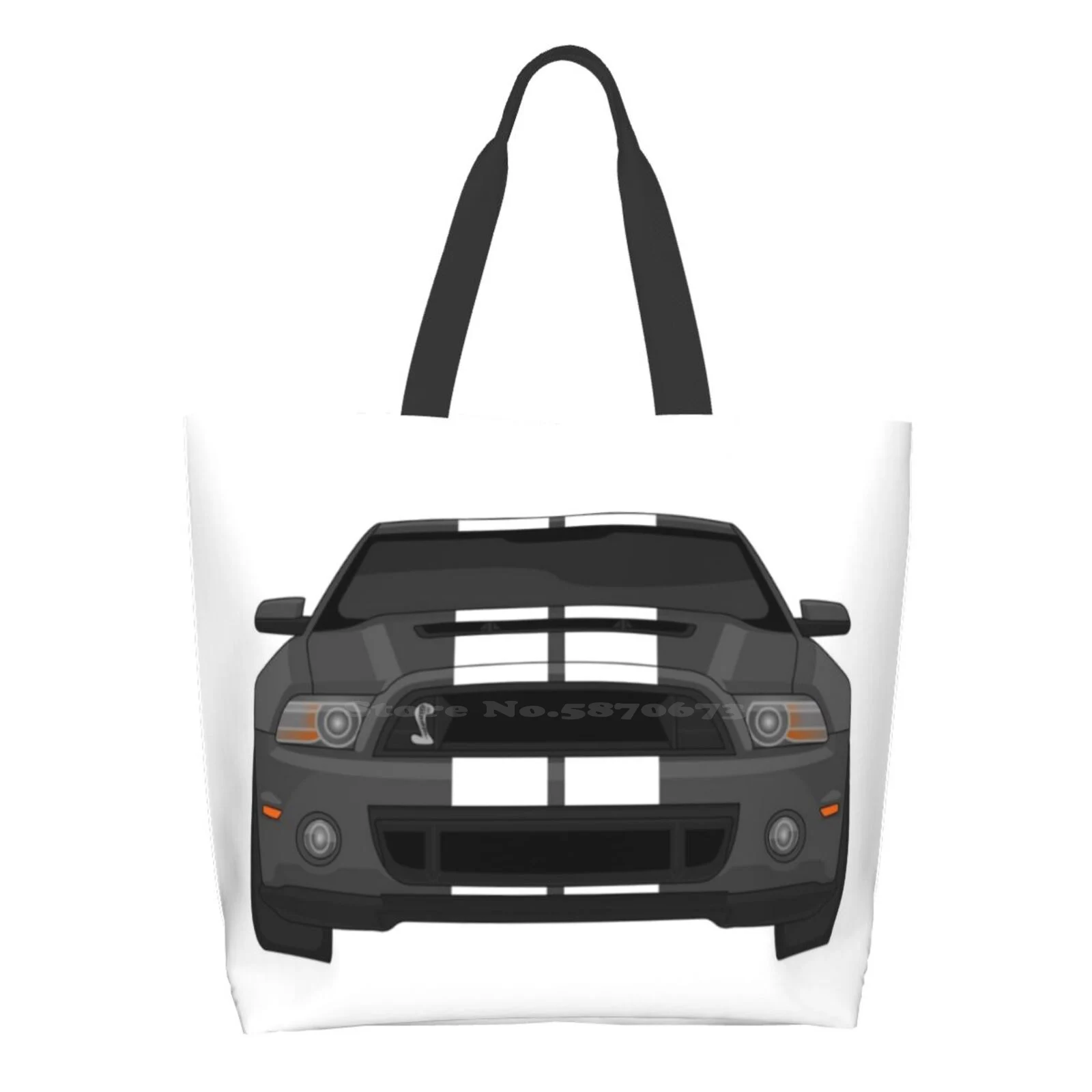 

Shelby Mustang Gt500 (Dark-Grey) Shopping Bags Fashion Casual Pacakge Hand Bag Gt500 Shelby Car Cars Gt American Muscle