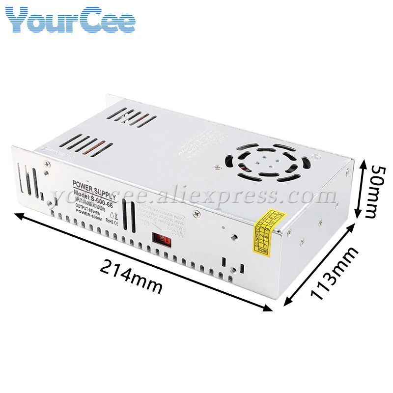 

60 в 600 Вт AC DC драйвер импульсного источника питания импульсный источник питания 215*115 мм для WZ6008