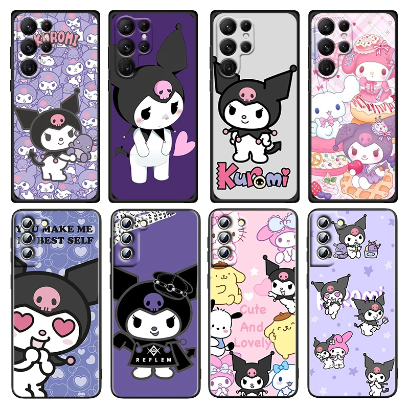 

Anime Kuromi Cute For Samsung Galaxy S23 S22 S21 S20 Ultra Plus Pro S10 S9 S8 S7 S6 4G 5G Silicone Black Phone Case Coque Capa