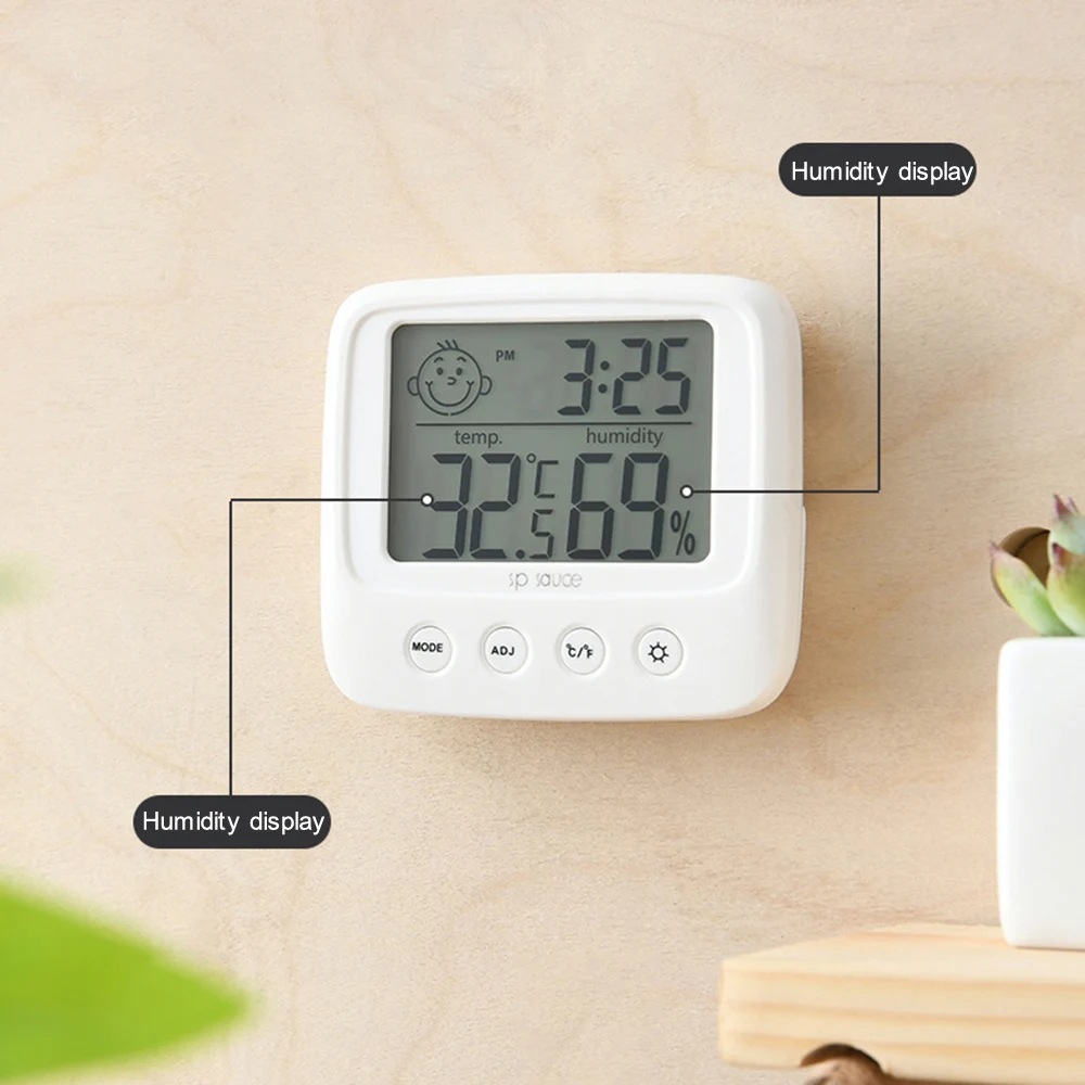 lcd digital temperature humidity meter backlight home indoor electronic hygrometer thermometer weather station for baby room free global shipping