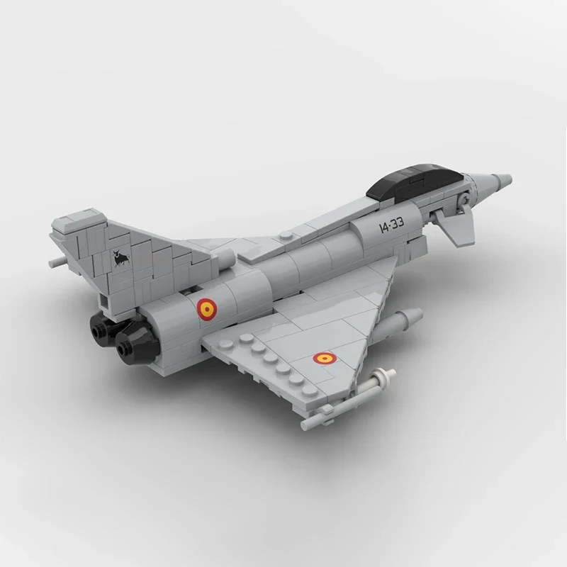 Модель военного самолета MOC строительные кирпичи Eurofighter Typhoon модульная