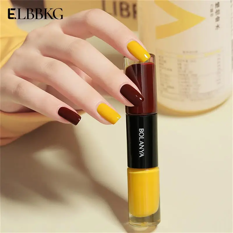 

1pcs Nail Polish without Lamp Oily Double-headed Nail Polish Free Baking Quick Drying Non-fading Net Red Sequin Nail Polish