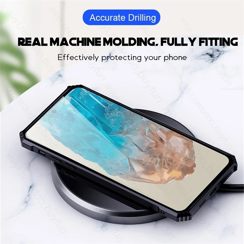 Прозрачная акриловая задняя крышка для Samsung Galaxy M35 металлический чехол