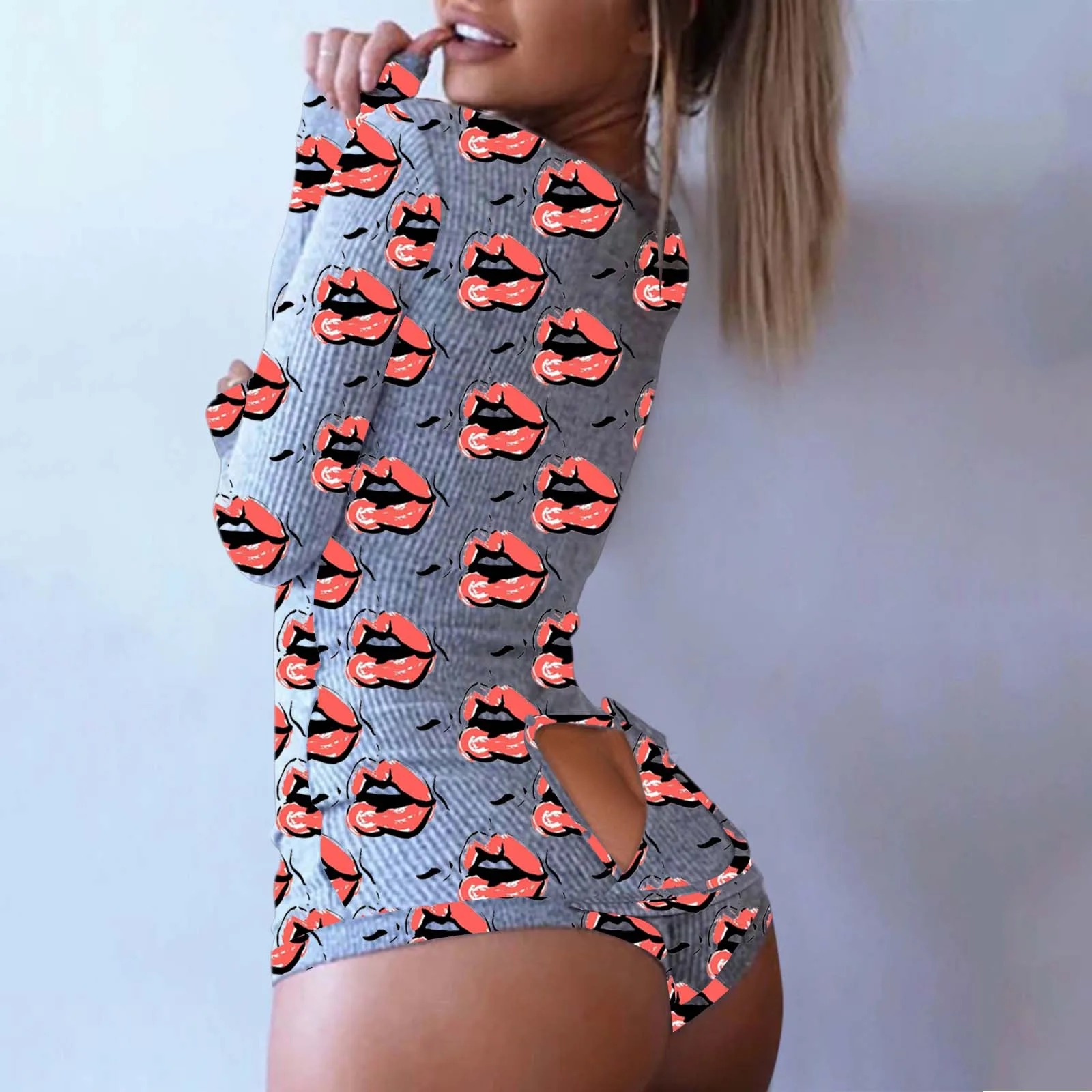 

Sleeve Romper Jumpsuit Playsuit Nightwear Long Women Print Bodysuit Women's Jumpsuit Jumpsuits Rompers for Women Sexy