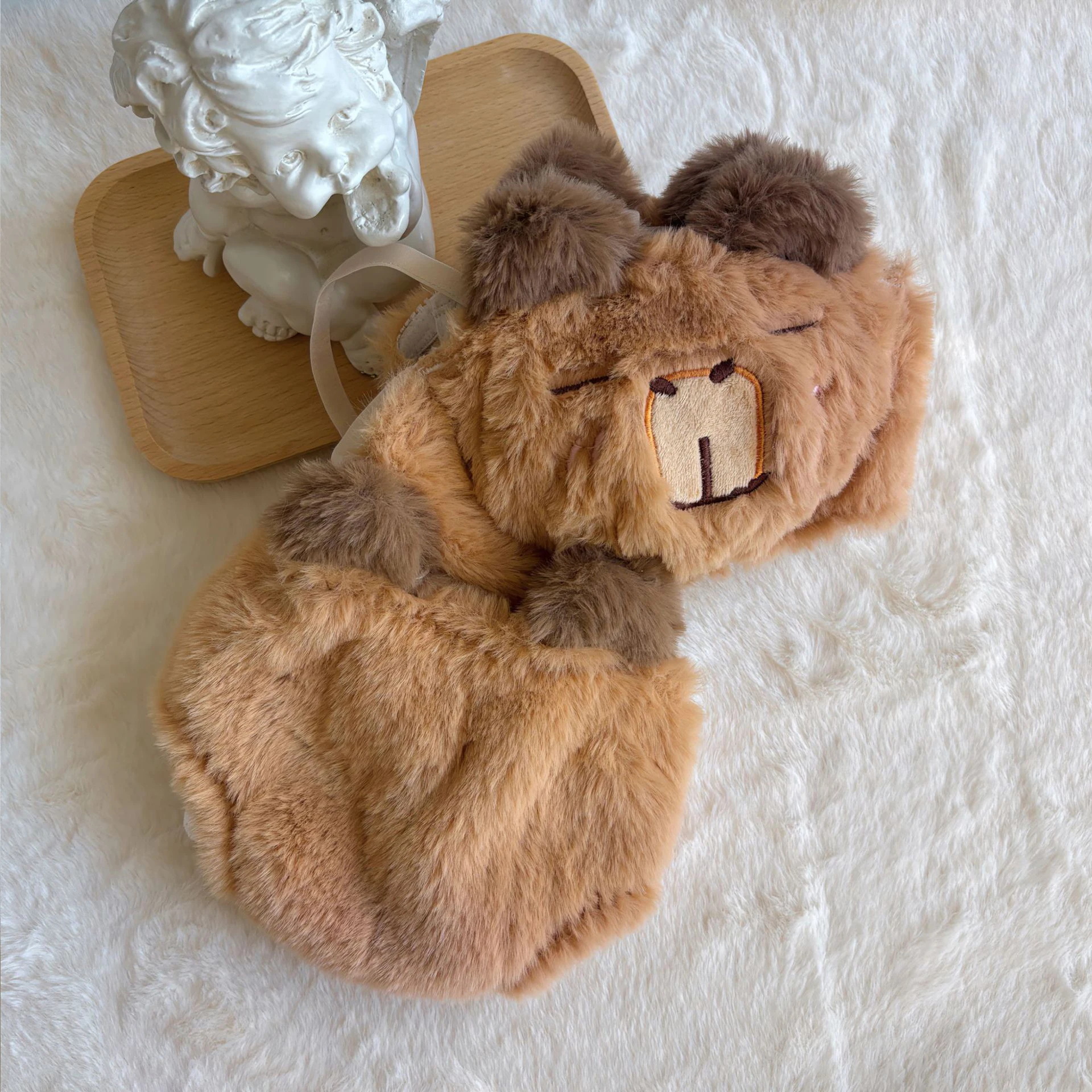 Женский бюстгальтер и трусики из 2 предметов с рисунком медведя нечеткий